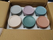 SZKLANE SŁOIKI NA OWSIANKĘ GRANOLĘ JOGURT PRZEZROCZYSTE ZESTAW x6