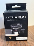 Obiektyw szerokokątny 0.45X + makro do telefonu i aparatu (klips)