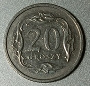 MONETA  POLSKA  20 GROSZY-DESTRUKT MENNICZY. (089)