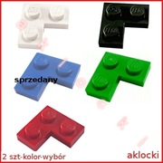 LEGO 2420 PŁYTKA 2x2 narożna biały czarny czerwony zielony