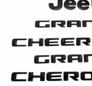 Emblemat GRAND CHEROKEE czarny mat 198x20mm+318x20mm