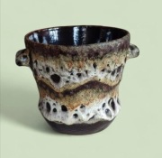 Doniczka Fat Lava, Niemczy, lata 60, vintage