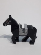 Koń czarny z siodłem kompatybilne z Lego, Cobi