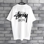 Koszulka t-shirt stussy London logo tee tees biała white drip drill tech