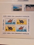 Cypr Turecki 1992  Mi  blok 11  WWF  żółw  czyste idealna