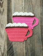 Szydełkowa podkładka filiżanka