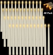 Długie świece LED (28 cm) z efektem płomienia + BATERIE!