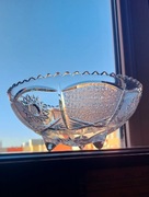 Piękna, misa, kryształowa PRL. 