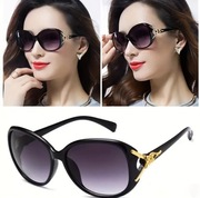 Damskie Luksusowe okulary przeciwsłoneczne - ze złotym - NOWE