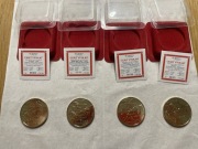 Kolekcjonerskie monety 4sztuki Orlen polonez,Syrena,fiat125,fiat,126p