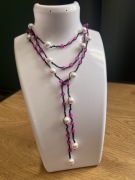 Naszyjnik robiony na szydełku