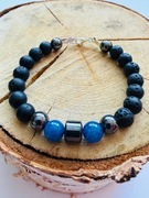 Bransoletka męska wyjątkowa z kamieni naturalnych na prezent amulet 