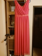 ORSAY Zjawiskowa weselna sukienka, rozmiar 40, koralowa