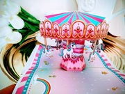  Kartka 3D Pop-Up – Karuzela z Jednorożcami 