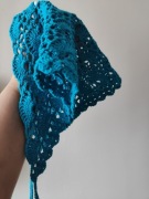 Chustka ażurowa bandana ok 57x27 turkus 