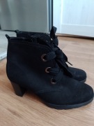 Czarne Botki zamszowe Gabor r. 38