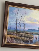 Malarstwo współczesne olej na płótnie, obraz Jacek Łącki 70x50 cm sygnatura