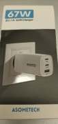 Ładowarka Asomtech 3 portowa Gan 67W