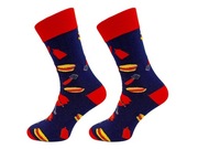 Skarpety Skarpetki Męskie Kolorowe Śmieszne Bawełniane Wysokie Wzory 