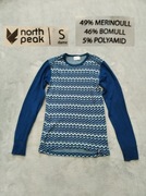 Koszulka termiczna bielizna NorthPeak roz. S  49% merino 