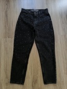 Spodnie jeansowe damskie z cyrkoniami r.m