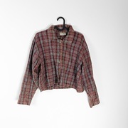 Krótka Koszula Vintage w Kratę OFFshoot – Brązowo-Szara, Rozmiar L