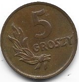 PRL 5 groszy 1949