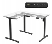 Dwusegmentowy Elektryczny Stelaż DO BIURKA 100kg Spacetronik Loris NAROŻNY