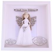 Pamiątka Pierwszej Komunii Świętej Ramka 3D Anioł Stróż Rękodzieło Prezent