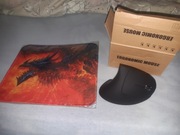 Mysz wertykalna bezprzewodowa + bardzo dobrej jakości podkładka