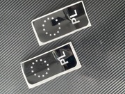 Naklejka na tablice rejestracyjne czarna PL