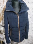 Zimowa granatowa puchowa kurtka PIMKIE xs 34 ocieplana ciepła