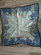 CODELLO___ APASZKA KWIATY PRINT JEDWAB 100%___BDB