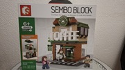 zestaw klocków konstrukcyjnych Sembo Block - Kawiarnia (model 601019).