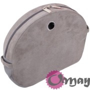 Szary organizer do Obag MOON LIGHT eko zamsz cement 2 kieszenie OMAY