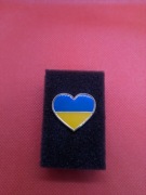 Ukraina przypinka serce pin kocham przypinka
