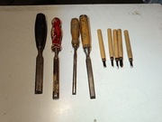 Stare dłuta do drewna 9 szt