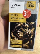 Lampki choinkowe - gwiazdki 20x led