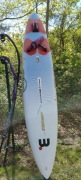 Zestaw windsurfingowy lata 90. (Deska Mistral + 3 żagle F2)