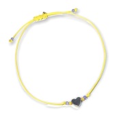 Bransoletka Ukraina żółta z serduszkiem