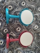 Nowe lusterko na nóżce morskie i bordowe ok 30 cm