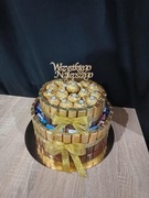 Tort ze słodyczy tort z merci prezent okolicznościowy 