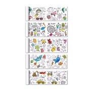 Rolka do rysowania dla dzieci, kolorowanka, malowanka na prezent 5 szt.