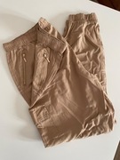 Spodnie jogger cargo beige materiałowe joggersy camel beżowe Mohito 40 L