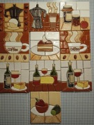 Dekor kafelek ręcznie robiony z  pracowni Ardea