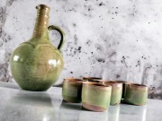 Forma ceram. 7elem. Vintage z lat 60 XX Karafka