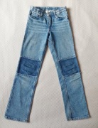 Szerokie spodnie dziewczęce jeansy H&M - 158 cm