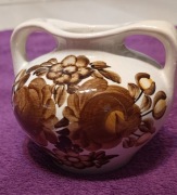 Mały brązowy wazon Fajans Koło wys.ok.10cm