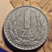 Moneta 1zl z roku 1980.
