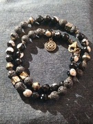 Bransoletka naszyjnik srebro kamienie naturalne 